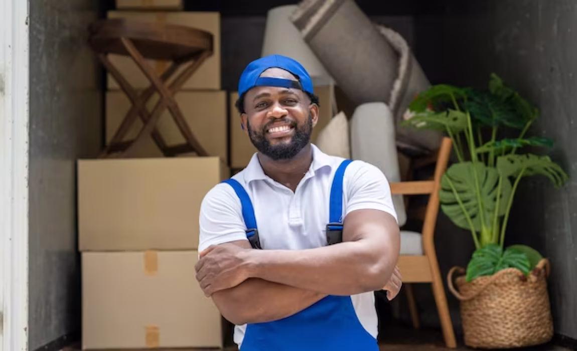 man-mover-worker-blue-uniform-smile-arms-cross-prepare-move-furniture-boxes-from-truck_34755-1403
